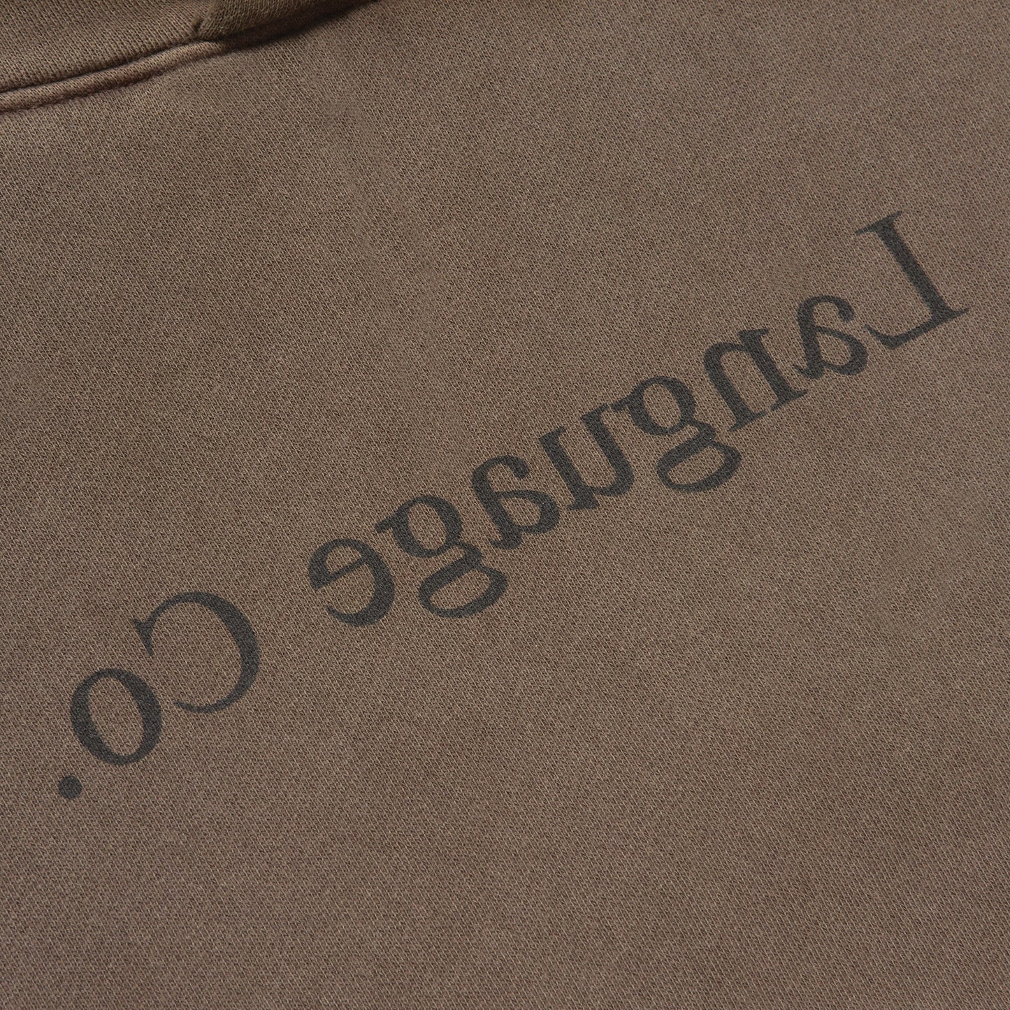 Mirror Language Co. Washed Brown Hoodie