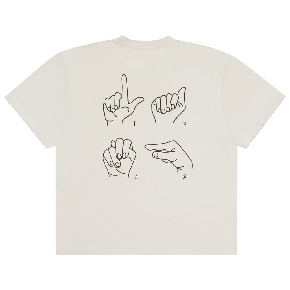 Sign Language Distressed T Shirt Pglang